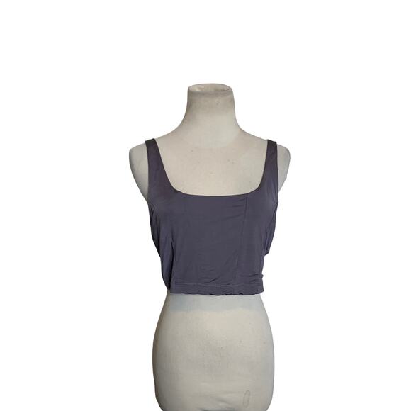 Free People Intimates purple gray cropped tank top size M - Picture 9 of 10